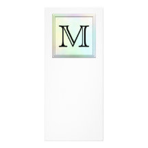 Printed Custom Monogram Image. Pretty, multicolor. Custom Invite