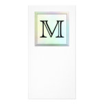 Printed Custom Monogram Image. Pretty, multicolor. Custom Photo Card