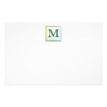 Printed Custom Monogram Image. Pretty, multicolor. Stationery