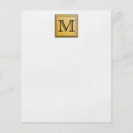 Printed image of a custom monogram design. flyer