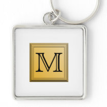 Printed image of a custom monogram design. key chains