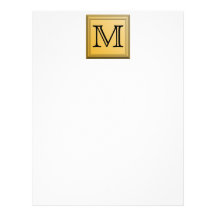 Printed image of a custom monogram design. custom letterhead