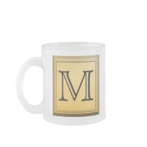 Printed image of a custom monogram design. mug