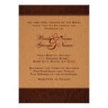 Printed Leather Wedding Invitation
