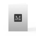 Printed Pattern and Custom Letter. Black and White Cards