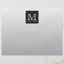 Printed Pattern and Custom Letter. Black and White Flyer