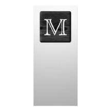 Printed Pattern and Custom Letter. Black and White Custom Invites
