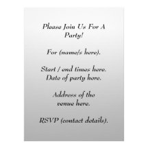 Printed Pattern and Custom Letter. Black and White Personalized Announcement