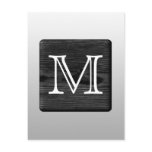 Printed Pattern and Custom Letter. Black and White Post Cards