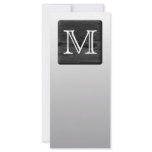 Printed Pattern and Custom Letter. Black and White Customized Rack Card