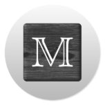 Printed Pattern and Custom Letter. Black and White Stickers