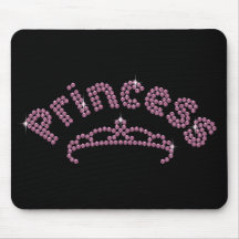 Printed Rhinestone Princess Tiara Mousepad