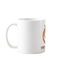 Printed Rhinestone Pumpkin Trick or Treat Mugs