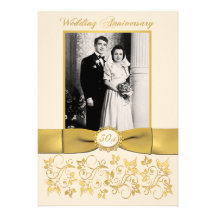 PRINTED RIBBON 50th Anniversary Invite