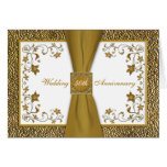 PRINTED RIBBON Floral 50th Anniversary Invitation Greeting Card