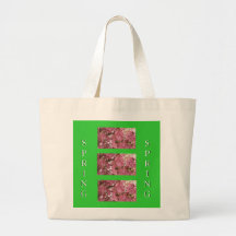 Printemps rose sacs en toile