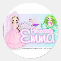 Prinzessin Emma 2 Runder Sticker