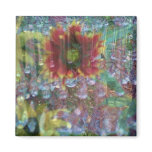 Prism flowers refrigerator magnets