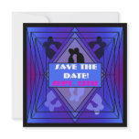 Prisma Collection Save The Date Royal Blue Custom Invitations