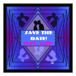 Prisma Collection Save The Date Royal Blue Custom Invitations