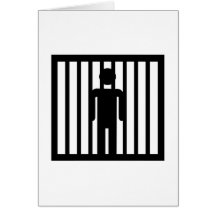 Prison jail arrest card