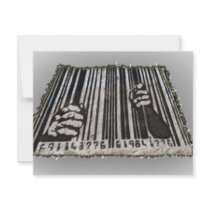 PRISON JAIL BAR CODE PERSONALIZED INVITATION