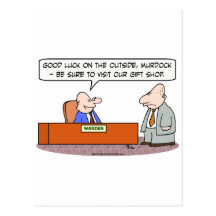 prison visit gift shop warden criminal postcard