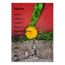 Prisoner flower business card templates