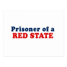 Prisonnier d'un état rouge carte postale