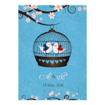 Prisonniers d'invitation bleu de mariage d'amour