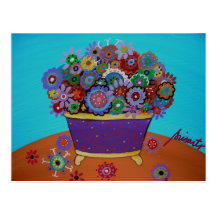PRISTINE FLOWERS POST CARD