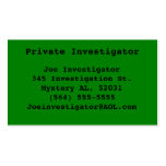 Private Investigator Business card
