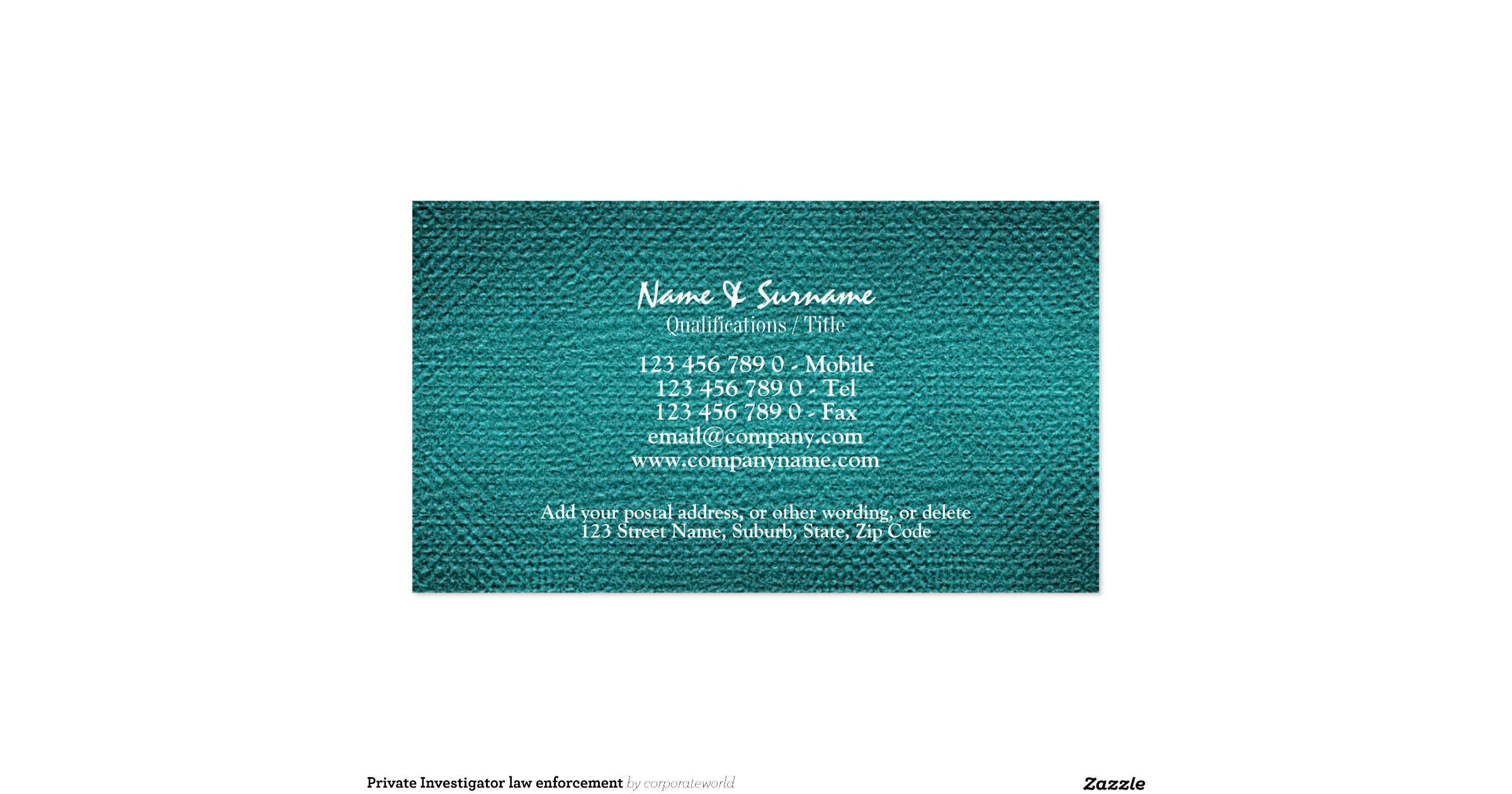 law enforcement business cards