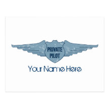 Private Pilot Blue Wings Post Cards