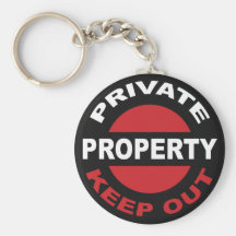 Private Property Keychain