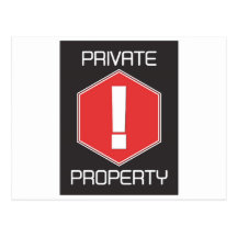 Private Property Post Card