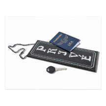 PrivateSignPassportKey101610 Postcard