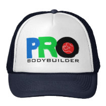 Pro Bodybuilder Black Red Green Blue Hat hats