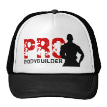 Pro Bodybuilder Red & Black Hat hats