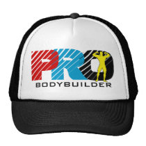 Pro Bodybuilder Yellow Red Blue Black Hat hats