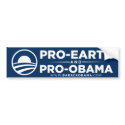 Pro-Earth Obama Bumper Sticker bumper stickers