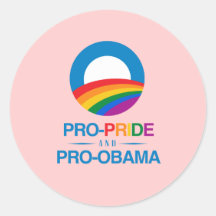 Pro-Fierté et Pro-Obama Autocollants