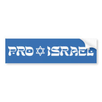 Pro Israel Bumper Sticker
