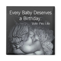 Pro-Life Baby Angel Vote Pro-Life Magnet
