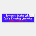 pro-life blessing bumper sticker