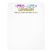 PRO-LIFE CANADIAN LETTERHEAD DESIGN