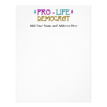 Pro-Life Democrat Custom Letterhead