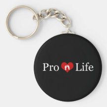 Pro-Life Heart and Baby Feet Keychain
