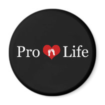 Pro-Life Heart and Baby Feet Fridge Magnets