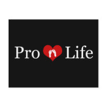 Pro-Life Heart and Baby Feet Postcards